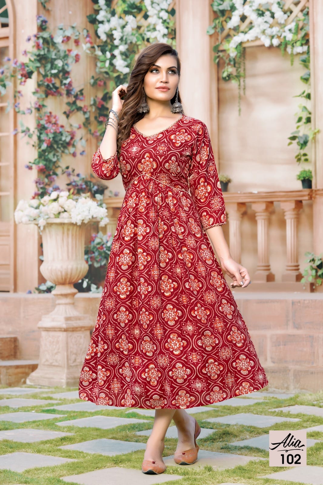 Alia By Hirwa 101-108 Party Wear Kurtis Catalog